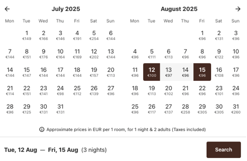 preu calendaris nou mirai motor reserves hotel