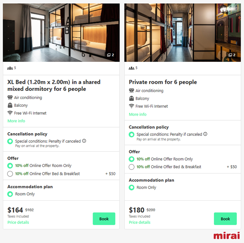motor reservas mirai segmento hostel gestion hibrida