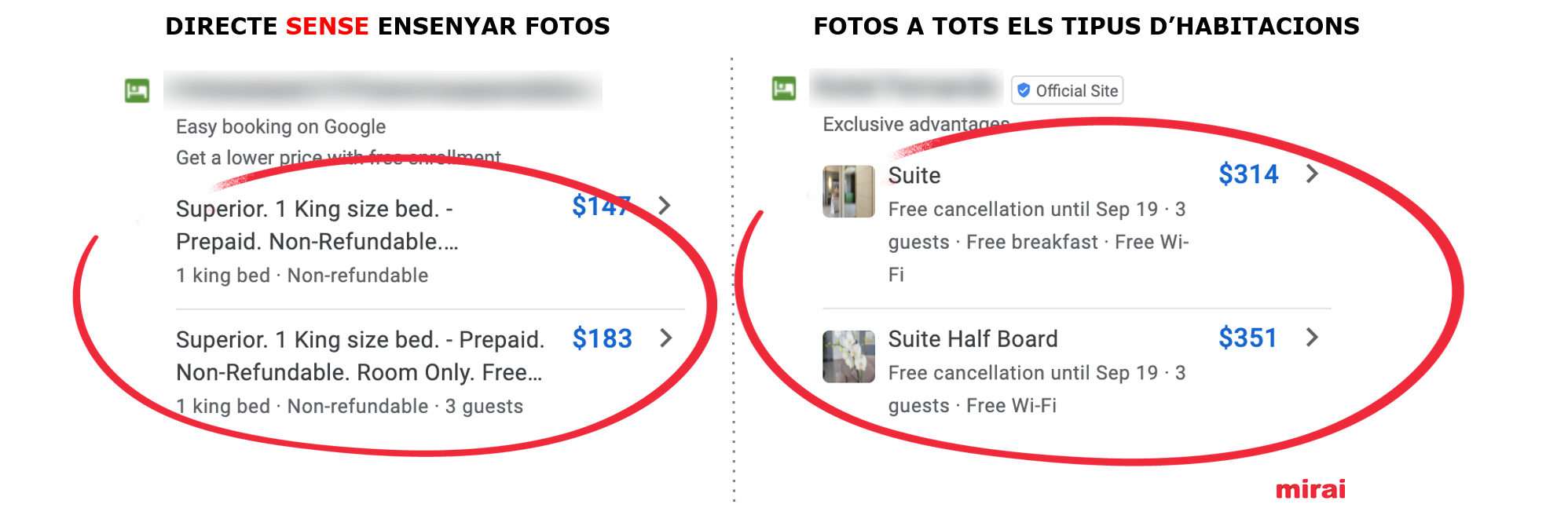 4. Fotos in Google Hotel Ads - Mirai