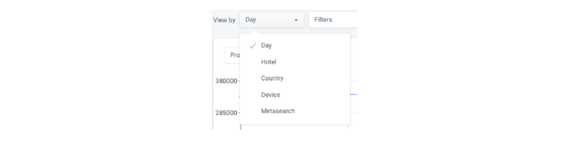 agrupación resultados BI panel metasearch mirai