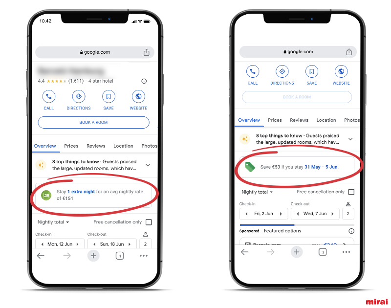 google price tips mirai