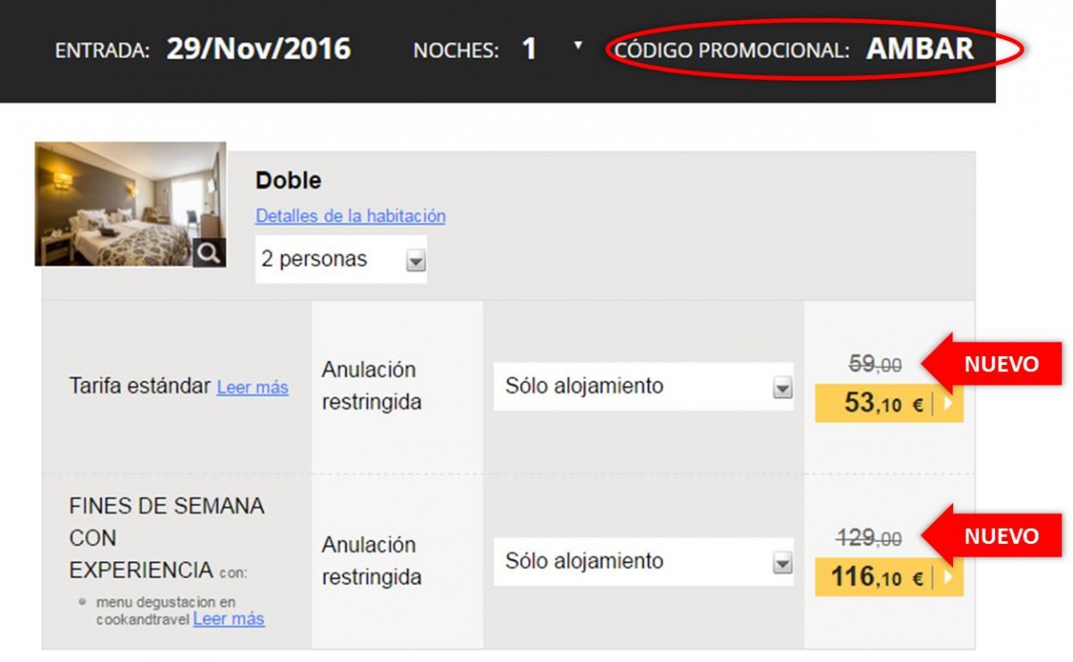 Descuento por código promocional, ahora más claro para el clienteper