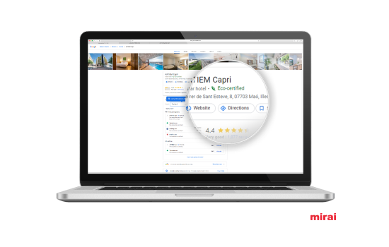 Google identifica hoteles eco sostenibles Mirai