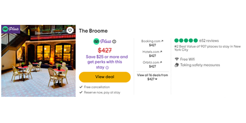 tripadvisor plus vista usuario Mirai
